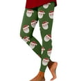 thumbnail image 1 of Leggings de cintura alta Gibobby para Mujer Moda Entrenamiento Navidad Impresión Color Bloque verde S, 1 of 4