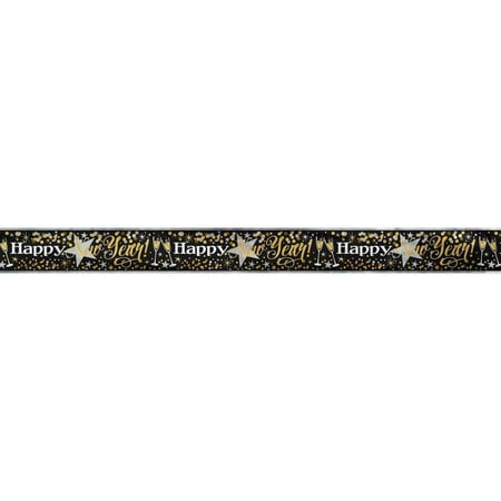Foil Glittering Happy New Year Banner, 12ft