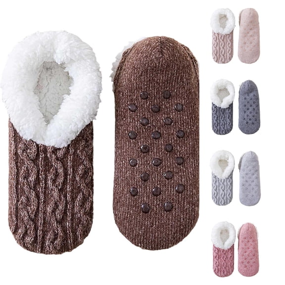 Soft Slipper Socks for Non Grip Winter Warm Booties Cozy Indoor Outdoor Thermal Sleep Footwear Womens Slipper Socks with Owl Slipper Socks Mens Slipper Socks Size 13 Wide Cat Slipper Socks