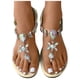 thumbnail image 4 of Amzcrzy Zapatos de mujer,Zapatos de mujer,Zapatillas de mujer, Chanclas planas para mujer, estilo bohemio, con punta abierta, transpirables, cómodas, sandalias romanas Sandalias Mujer Zapatillas De C, 4 of 5