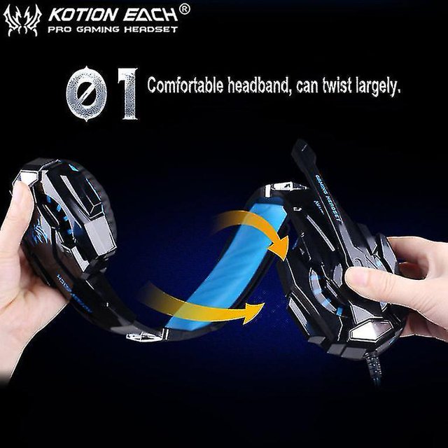 Cada G9000 3.5mm Auriculares para juegos Micrófono Auriculares USB Luz LED para Ps4