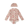 thumbnail image 2 of Girls Swimsuit Long Sleeve Rash Guard Summer Printed Bathing Suit for Toddler Beach Pool, 2 of 3