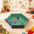 thumbnail image 5 of Foldable Hexagon Dice Tray PU Velvet Portable Dice Rolling Mat for Table Games RPG Jewelry Storage Desktop Decor, 5 of 5