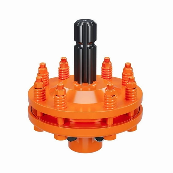 Towallmark PTO Slip Clutch, 1 3/8 Inch 6 Spline Heavy Duty Tractor Clutch, Adjustable Torque Friction Clutch With Replaceable Plates, Orange Steel Construction For Farm Equipment