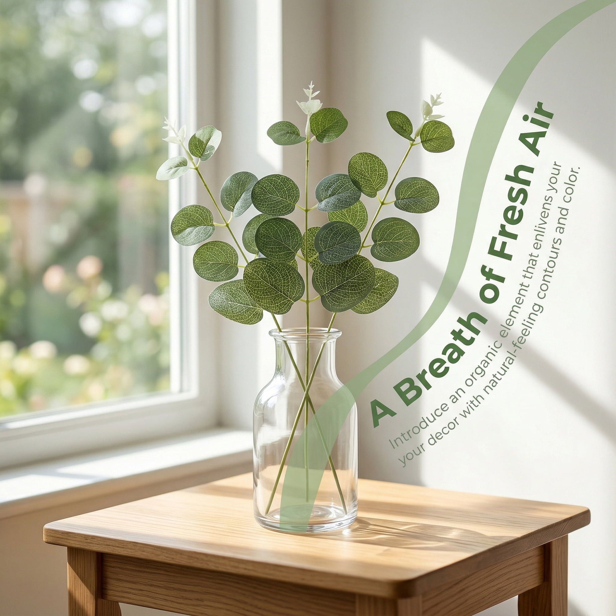 Unique Bargains 10Pcs Realistic Artificial Eucalyptus Stems Faux Greenery White 12in
