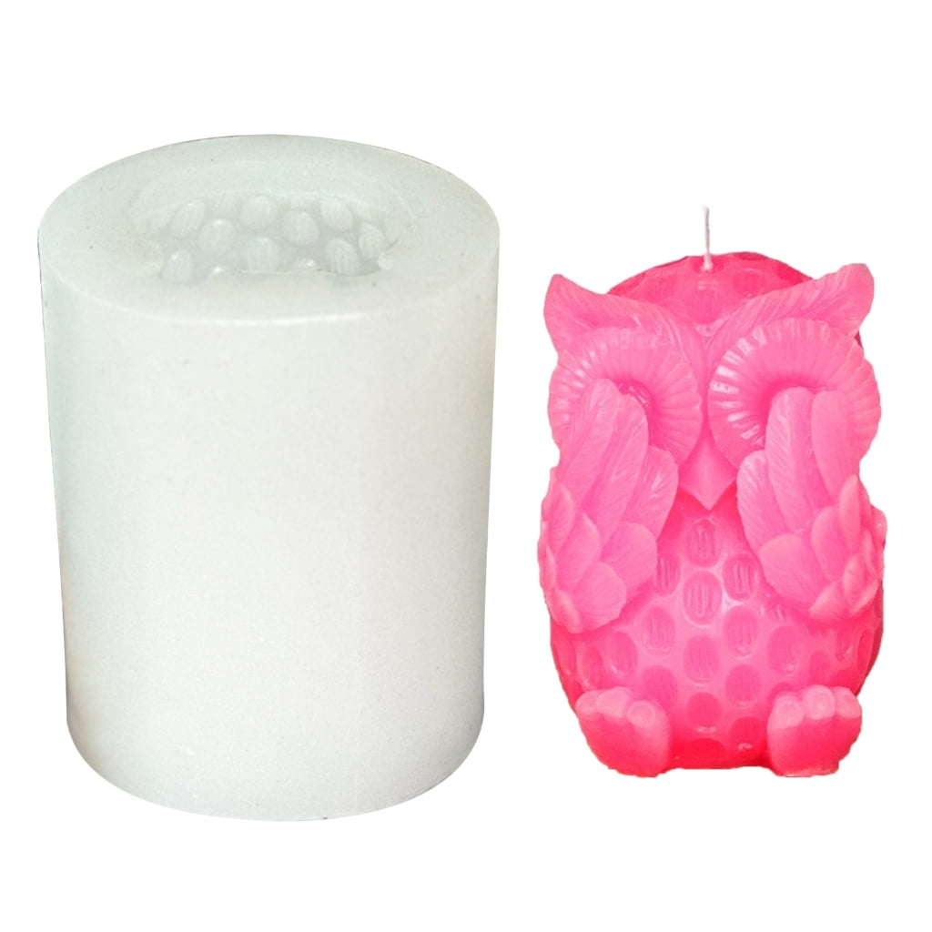 Owl Shaped Candle Silicone Mold for Making Candle Soap Plaster Ornemant Resin Craft Resin Casting Silicone Molds