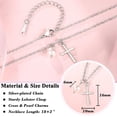thumbnail image 4 of Women's Pearl Cross Necklace - Baptism Confirmation Easter Graduation Gift for Daughter, 4 of 5