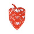 thumbnail image 2 of Adjustable Valentine's Day Pet Bandana Dog Scarf Style D, Cute Heart Pattern Dog Neck Scarf, Adorable Pet Bandana for Dogs Puppies Festive Holiday Party, Walking Grooming Photo Shooting, 2 of 3