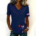thumbnail image 4 of V Neck Patriotic Tshirt Usa Graphic Tee Women American Flag Graphic Tee Beach Vacation Tshirts Workout Shirts Plus Size Tops V Neck Patriotic Tshirt Usa Graphic Tee Goingout Shirts Summer Blouses For, 4 of 4