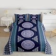thumbnail image 2 of Homewish Vintage Bohemain Flower Bedding Comforter Set,Boho Theme Twin Comforter Sets,Blue Purple Bedding Set For Adults,Microfiber Bedroom Decor Reversible,2 Pieces, 2 of 8