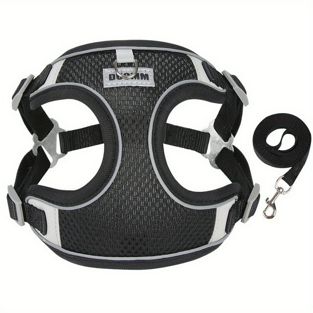 Keep Your Pup Safe and Secure with this 1PC No Pull Puppy Harness and Leash Set!