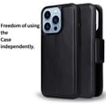 thumbnail image 2 of navor Detachable Magnetic Wallet Case Compatible with iPhone 13 Pro [6.1 inch] [Folio], RFID Protection Kickstand -Black, 2 of 7