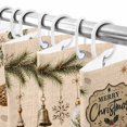 thumbnail image 4 of Small Stall Shower Curtain 36x72 Inch Narrow Half Size Christmas Bath Curtains Bathroom Decor, Xmas Elk Balls Botanical Farmhouse Trees Waterproof Fabric Shower Curtain Set with Hooks 36 Inch, 4 of 8