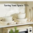 thumbnail image 3 of czqnlg Pots and Pan Set Non Stick  Ceramic Cookware Set Removable Handles  Induction Batterie De Cuisine  Stackable Rv Cookware Cooking Set 5 Piece  Dishwasher Oven Safe  Pfas Pfoa &amp;, 3 of 8