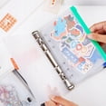 thumbnail image 4 of 48 pcs mixed colors A6 universal binder pocket student notebook binder PVC storage bag, 4 of 5