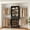 Black, variant on Homieasy 4FT-9FT Closet Organizer System with Drawer & 4 Hanging Rods, White