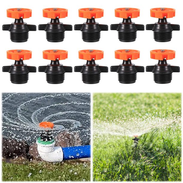 10 Piezas 360 grados Cabezas Rociador Giratorias Automáticas Boquilla Riego () Naranja
