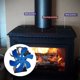 thumbnail image 1 of Estufa de leña de Ventilador de chimenea Motor silencioso Circulación térmica Ventilador de estufa de aire caliente / calentado para estufas - Azul perfecl ventilador de la estufa de la chimenea, 1 of 7
