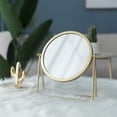 thumbnail image 2 of Miroir de Maquillage Miroir de Meuble-Lavabo Simple Face Vintage Rotation à 360° Miroir Cosmétique en Métal Miroir de Beauté Rond Miroir de Maquillage Fait à la Main pour Commode Coiffeuse Table Bureau - Champagne God, 2 of 7