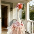 thumbnail image 5 of Coollooc Gardener Porch Goose Outfits Cute Lawn Porch Goose Clothes Fits 23" Cement Plastic Goose Statue for Outdoor Garden Yard Patio Art Decor(Light Pink), 5 of 7