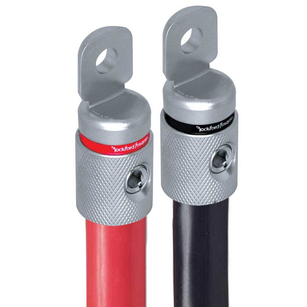 Rockford Fosgate Set Screw Ring Terminals for 4 AWG Amp Wiring Kit (2 Pack)