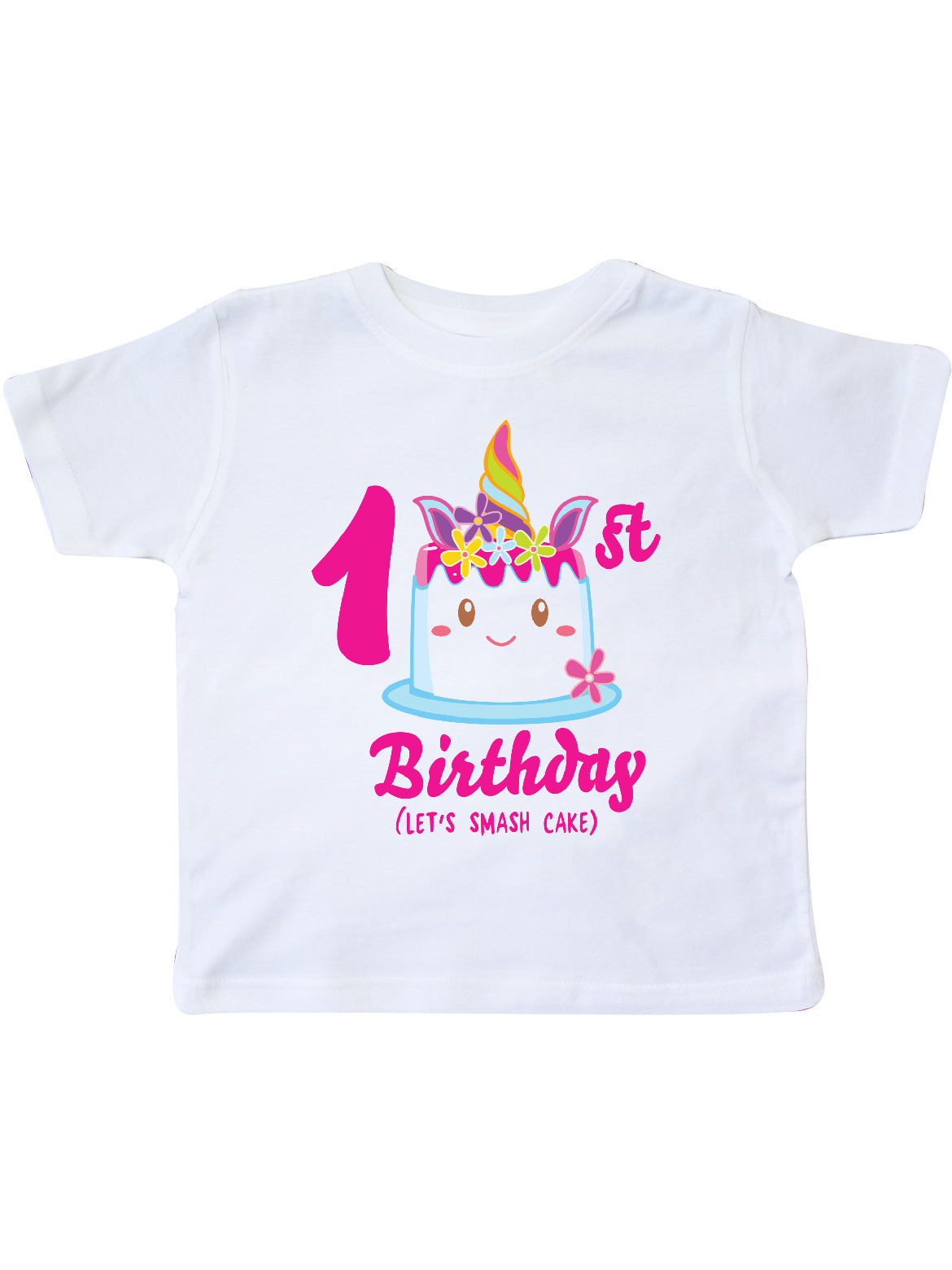 INKtastic 1st Birthday Lets Smash Cake Toddler TShirt