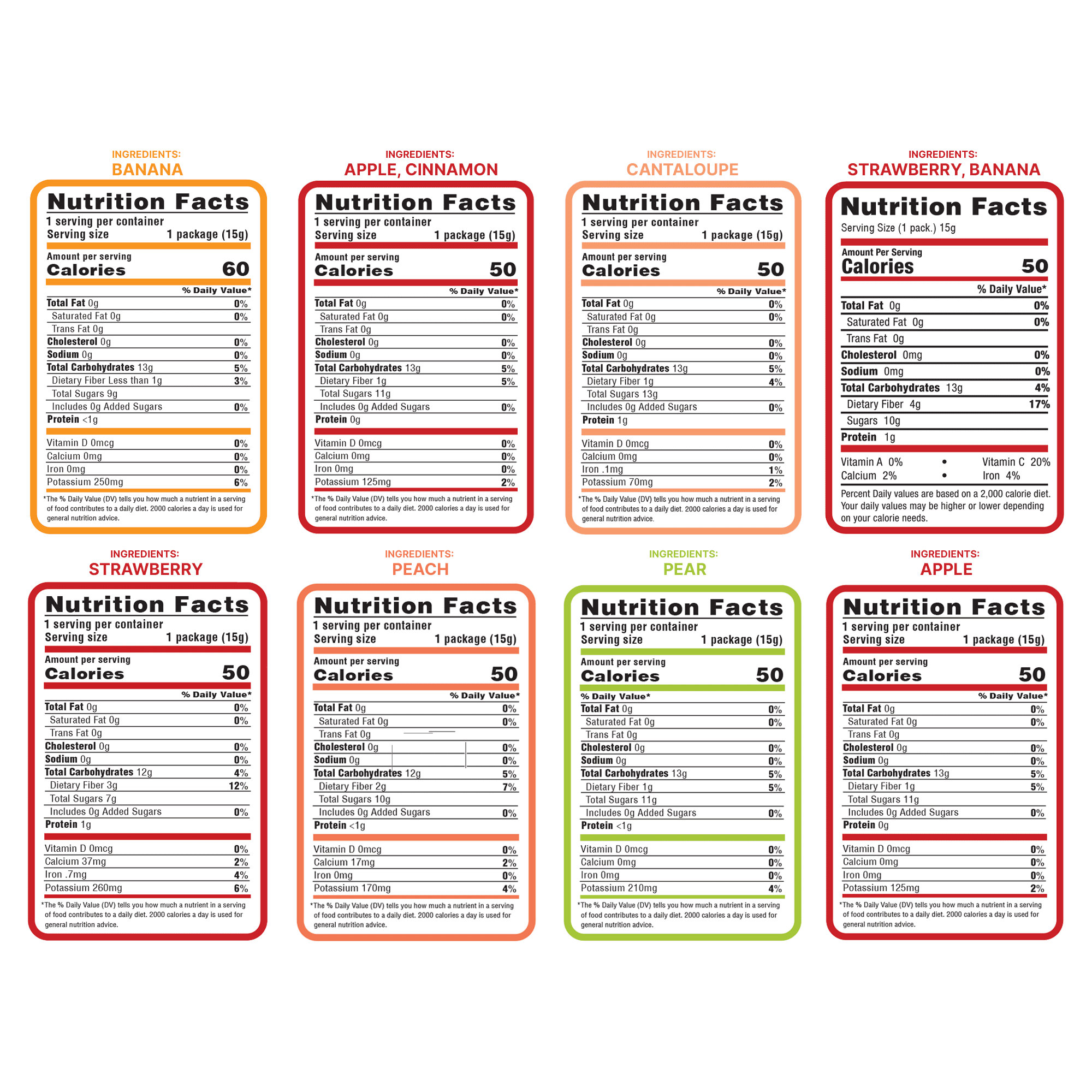 Nature’s Turn Freeze-Dried Fruit Crisps Mega Variety Pack, No Added Sugar, Healthy Natural Fruit Crisp Snack for School Lunch, 16 Pack (0.53 oz Each)