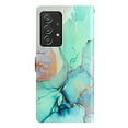 thumbnail image 4 of Wallet Case for Samsung Galaxy A53 5G with Colorful Painting Pattern Luxury PU Leather Magnetic Flip Folio Cover, Soft Silicone Shockproof Card Slots Holder Kickstand Protective Case,Green Marble, 4 of 8