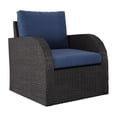 thumbnail image 3 of CorLiving Brisbane Rust Resistant Outdoor Resin Wicker Patio Arm Chair with Cushions, 3 of 8