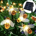 thumbnail image 2 of Clearance! Light Post Solar String Lights 20Led Outdoor Simulation Decor for Garden Xmas Decorations Warm White, 1X Light String Orange, 2 of 5