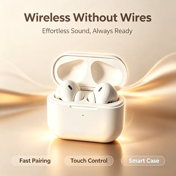 Ziptrue Wireless Bluetooth Earphones, Comfort Soft Earplugs, Quick Fast Pairing, In-ear Bluetooth Headset 1 Pack