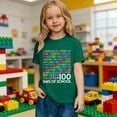 thumbnail image 6 of Gelikeya 100 Days of School Shirt Kids Short Sleeve Summer Tee Shirts Casual Number Printed Activewear Tops Boys Girls Clothes Dark Green, 4-5 Years, 6 of 8