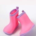 thumbnail image 4 of Gelikeya Toddler Kids Rain Boots Fashion Cool Outdoor Wear Natural Rubber Boots Boys' Fashion (Pink, Size 7-8 Years), 4 of 5