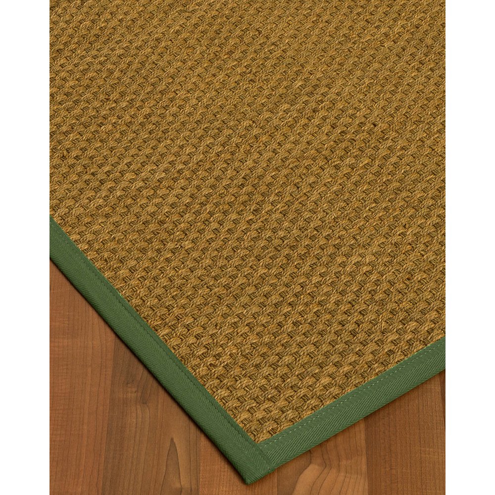 NaturalAreaRugs Calabria Custom Seagrass Rug (10' x 10') Green Border