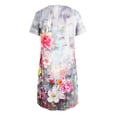 thumbnail image 3 of Gvmfive Women Summer Dress Short Sleeve Button Up Floral Mini Dress, 3 of 4