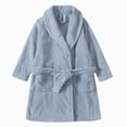 thumbnail image 2 of zuwimk Boys Girls Bathrobes,Toddler Boy Girl Robes,Children's Plush Soft Coral Fleece Hooded Pajamas Sleepwear for Kids(Blue,3-4 Years), 2 of 4