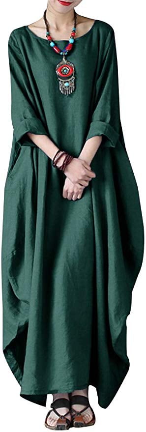 Cotton women's maxi long dress Clearance