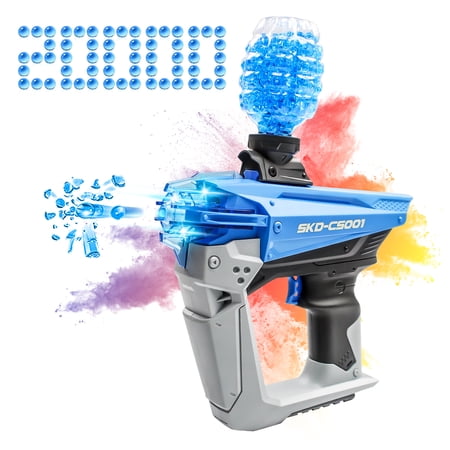 SKD Blaster Gel Ball Blaster with 20000 Beads High Speed Powerful Automatic Splatter with LED 100FT Range 15R/S 150+ FPS Water Bead Electric Toys Summer Outdoor Gifts for Kids 12+