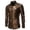 Gold, variant on Mens 70s Disco Party Gold Silver Multicolour Plaid Sequins Print Long Sleeve Button Down Shirts Gold M