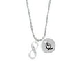 thumbnail image 2 of Delight Jewelry Silvertone Matthew 17:20 Infinity Sign Silvertone Script Initial Disc - Q - Charm Necklace, 20"+3", 2 of 4
