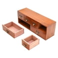 thumbnail image 3 of Retro 6-Drawer Storage Cabinet with 4 Small Drawers and 2 Large Drawers, Charming Brown Design for Neat and Elegant Workspace Organization, 3 of 6