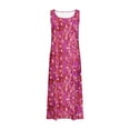 thumbnail image 5 of Vestido de Verano para las Mujeres sin Mangas Lino-Look Impreso Maxi, Suelto Fluido Y Vestido Sexy de Moda para las Mujeres, 5 of 5