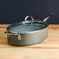 thumbnail image 2 of Rachael Ray Hard Anodized Nonstick 5 qt Cookware Oval Saute Pan, Gray, 2 of 10
