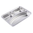 thumbnail image 3 of Fruit Dish Stainless Steel Divided Serving Dish Office Use 24X7X4CM Dishwasher Suitable 1Pack, 3 of 4