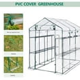 thumbnail image 2 of BeesClover Serre Portative à Entrée Piétonne, Structure 57"x85"x77 Pouces avec 8 Tablettes et Panneaux de Ventilation en Maille, 2 of 8