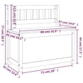thumbnail image 2 of vidaXL Banc 80x41x77 cm Bois Massif Pin, 2 of 5