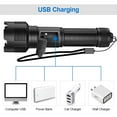 thumbnail image 2 of Rechargeable 100000LM LED Bright Flashlight Camping Headlamp Light Torch USB Super Brightest Handheld Flashlight Zoomable & Waterproof for Emergencies Camping(1PC), 2 of 5