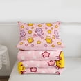 thumbnail image 6 of jejeloiu Pink Star Cat Polka Dot Full Size Comforter Sets Kids,Lovely Kitten Print Bedding Sets,Reversible,3 Pieces, 6 of 8