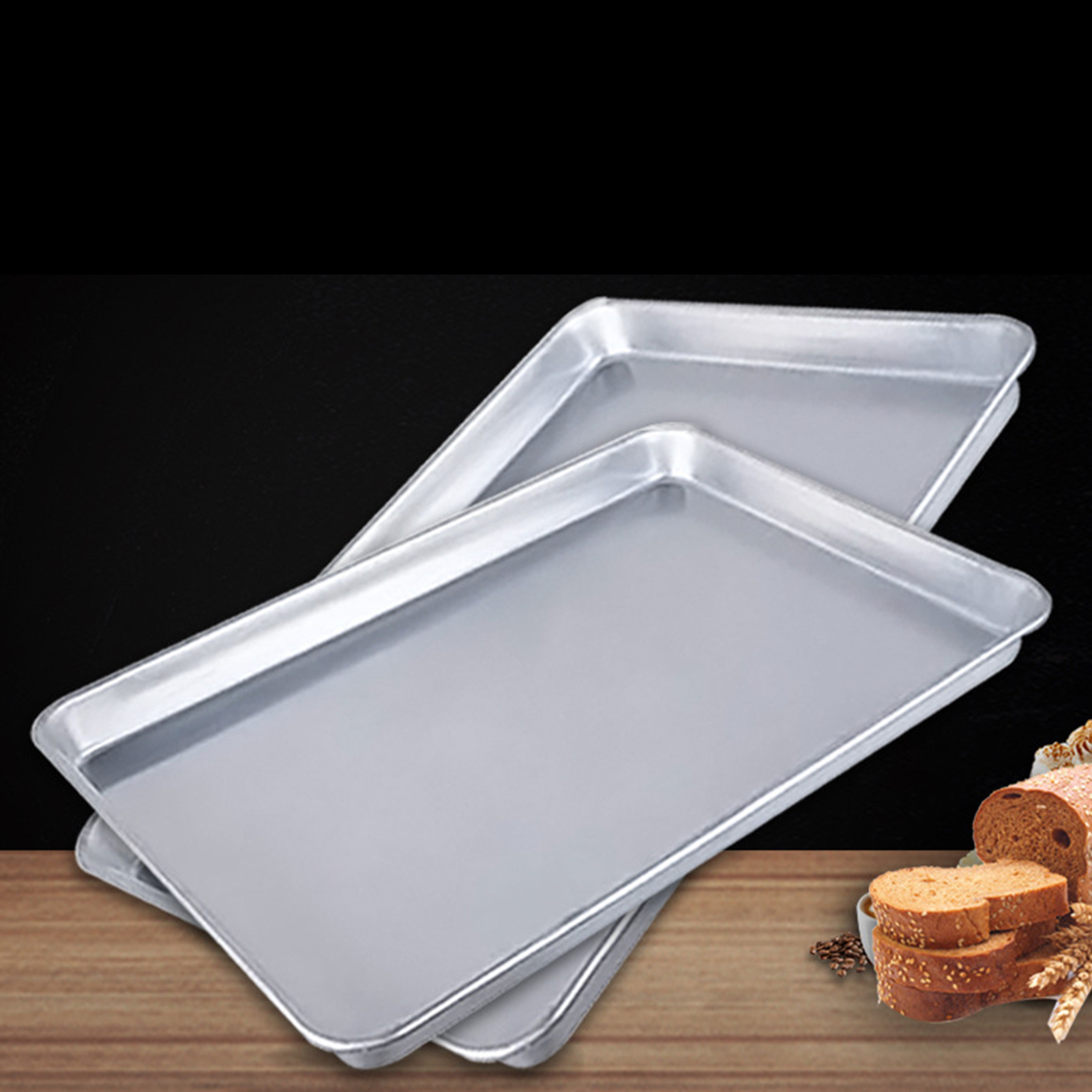 GROFRY Baking Tray Eco-friendly Anti-deform Aluminum Alloy Baking Cookie Sheet for Home