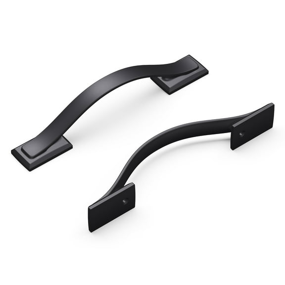 Hickory Hardware H078771MB 3.75 in. Center to Center Dover Collection Pull, Matte Black Finish
